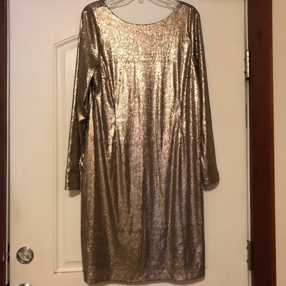 Kardashian Kurves Gold Sequin Dress